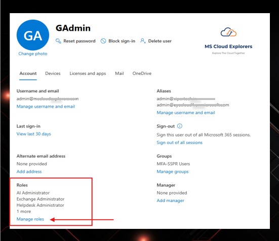 Remove Admin Privileges from Compromised account