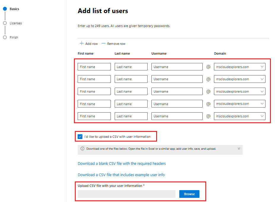 Bulk Office 365 accounts creation