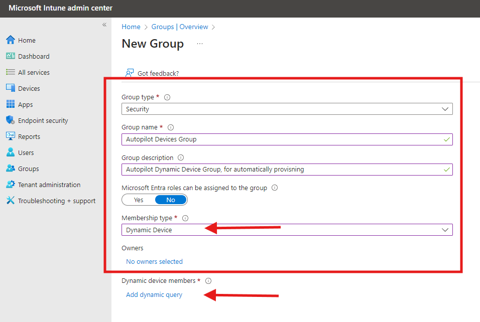 Azure AD Dynamic groups Properties