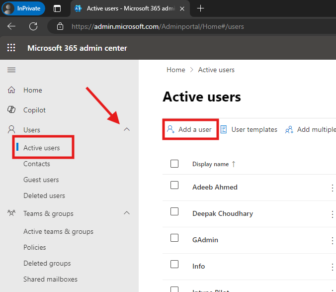 Create office 365 accounts