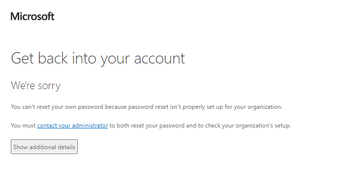 Self-Service Password Reset