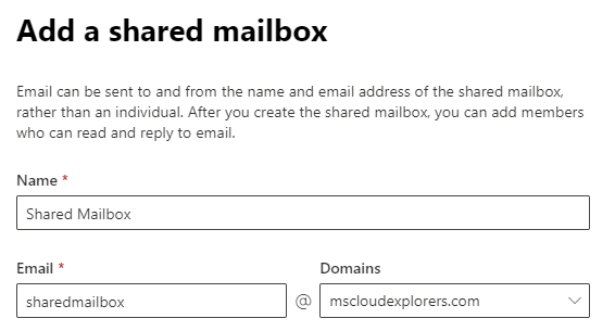 Shared Mailbox info