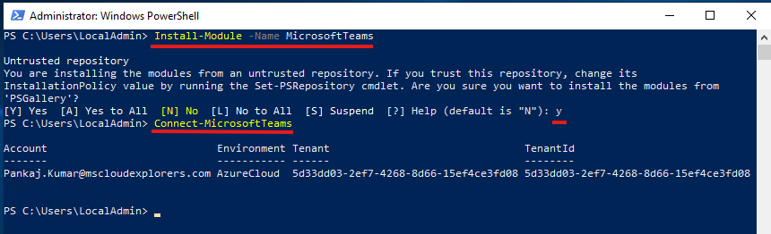Microsoft 365 PowerShell Modules