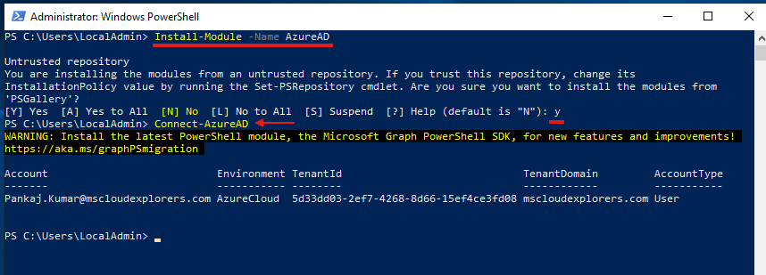 Microsoft 365 Powershell Modules
