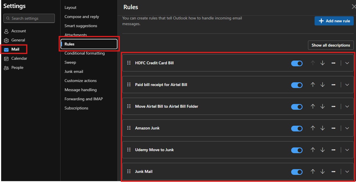 Manage Outlook Rules from OWA