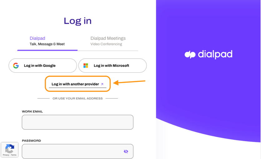 Dialpad SSO Enable login