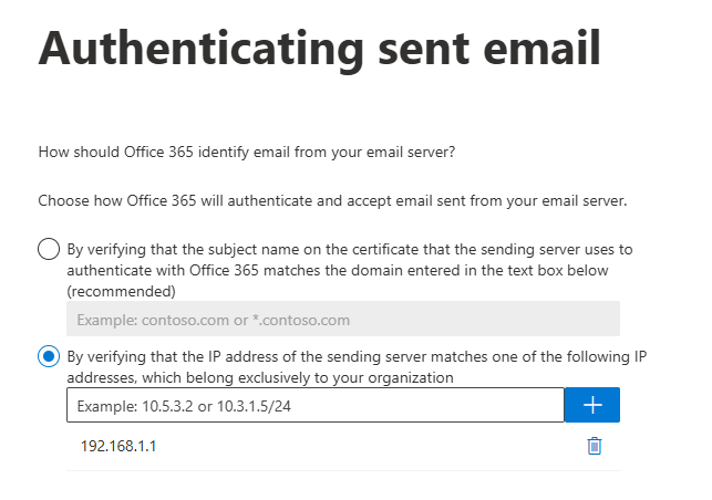 SMTP Relay Authentication for emails