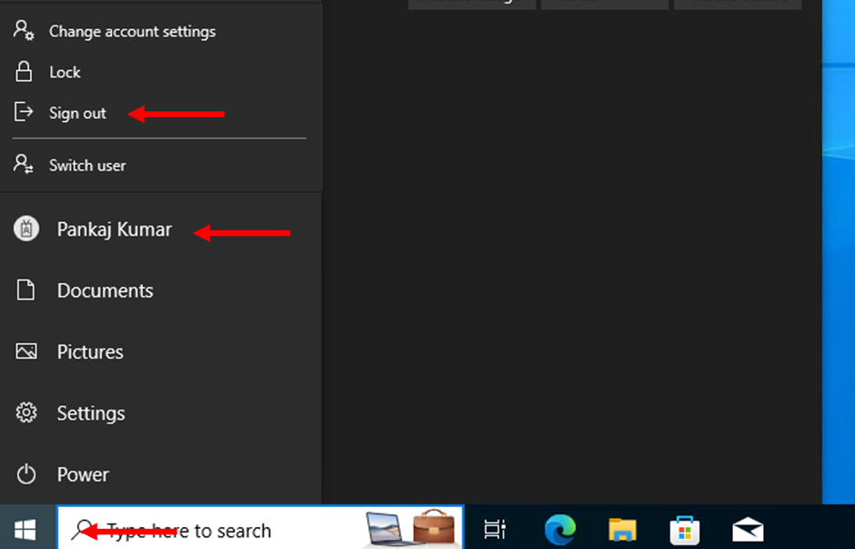 Change the user profile