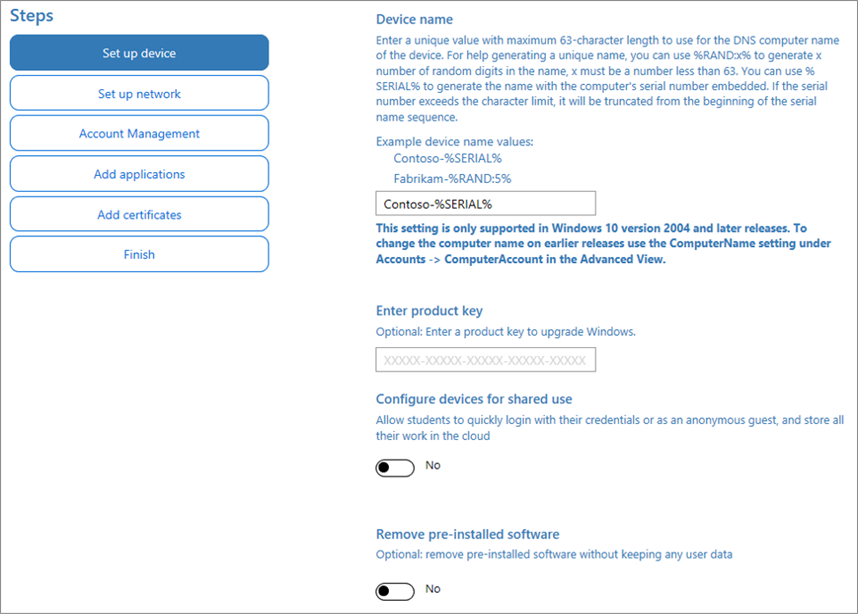 Windows Devices Enrollment Bulk