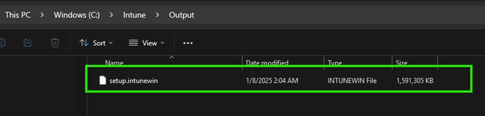 Intune win file
