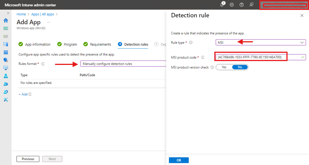 MSI Detection Rule