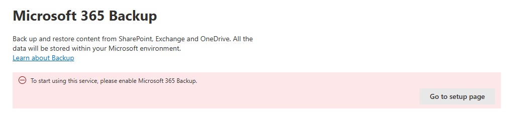Setup the Azure Subscription for Microsoft 365 Backup 