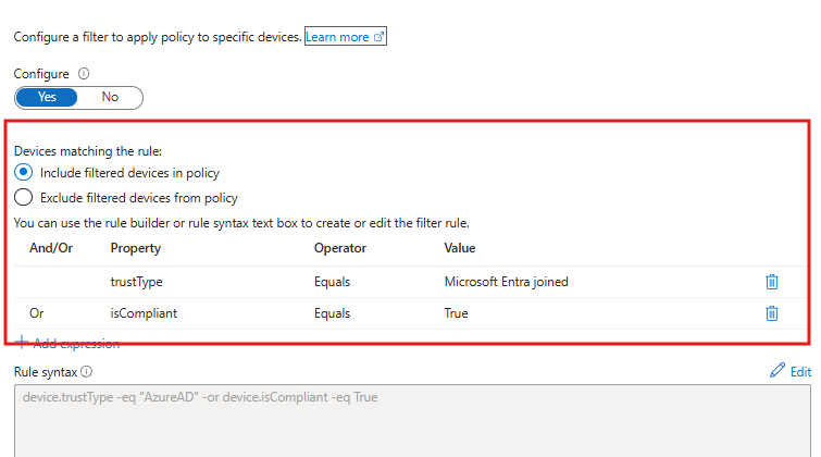 Bypass MFA filters
