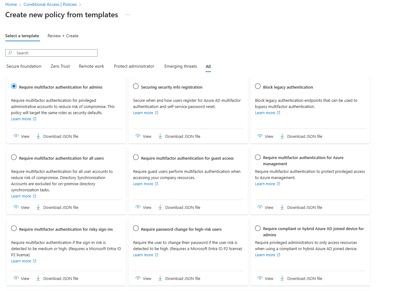 Conditional Access Policies