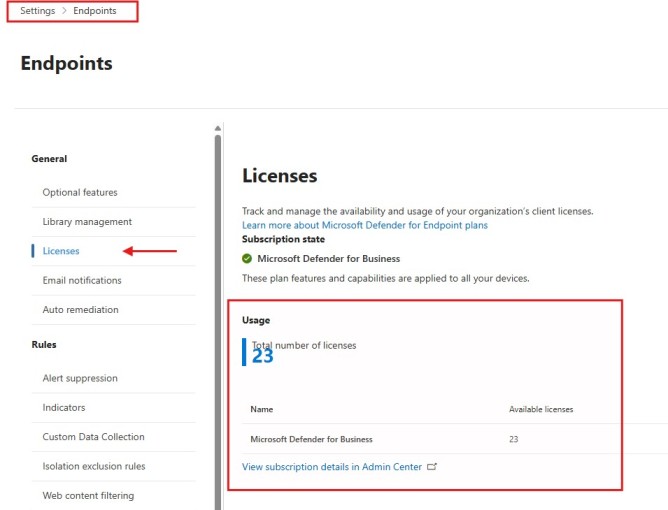 Microsoft Defender for Business Licenses