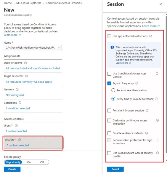 Microsoft Entra ID Identity Protection Sign-in Risk Conditional Access 2
