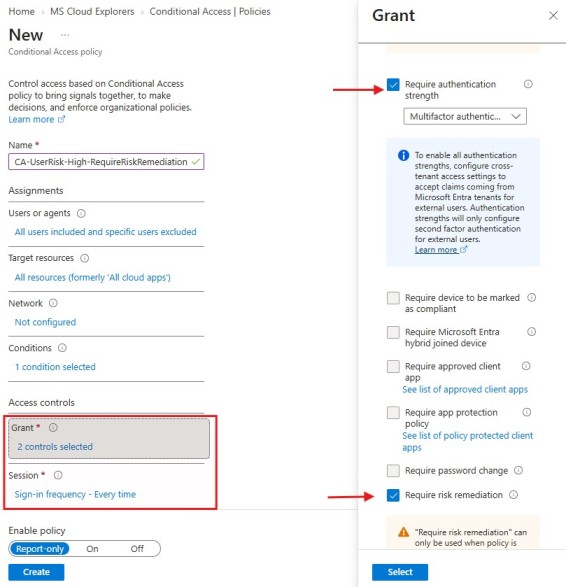 Microsoft Entra ID Identity Protection User Risk Conditional Access 1