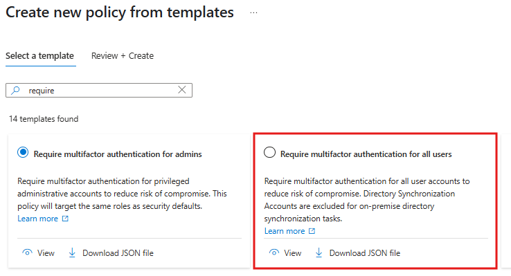 Require MFA for all users