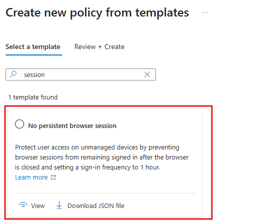 Session Timeout for Unmanaged Devices CA