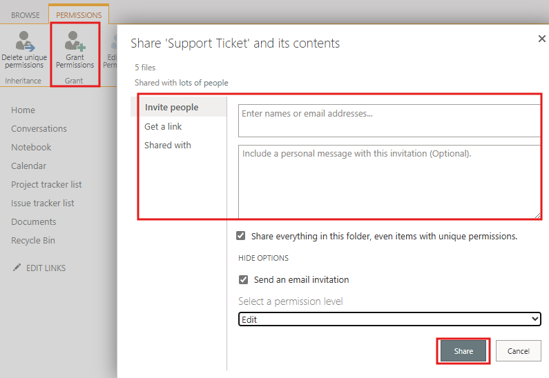 Grant Unique access in SharePoint Online