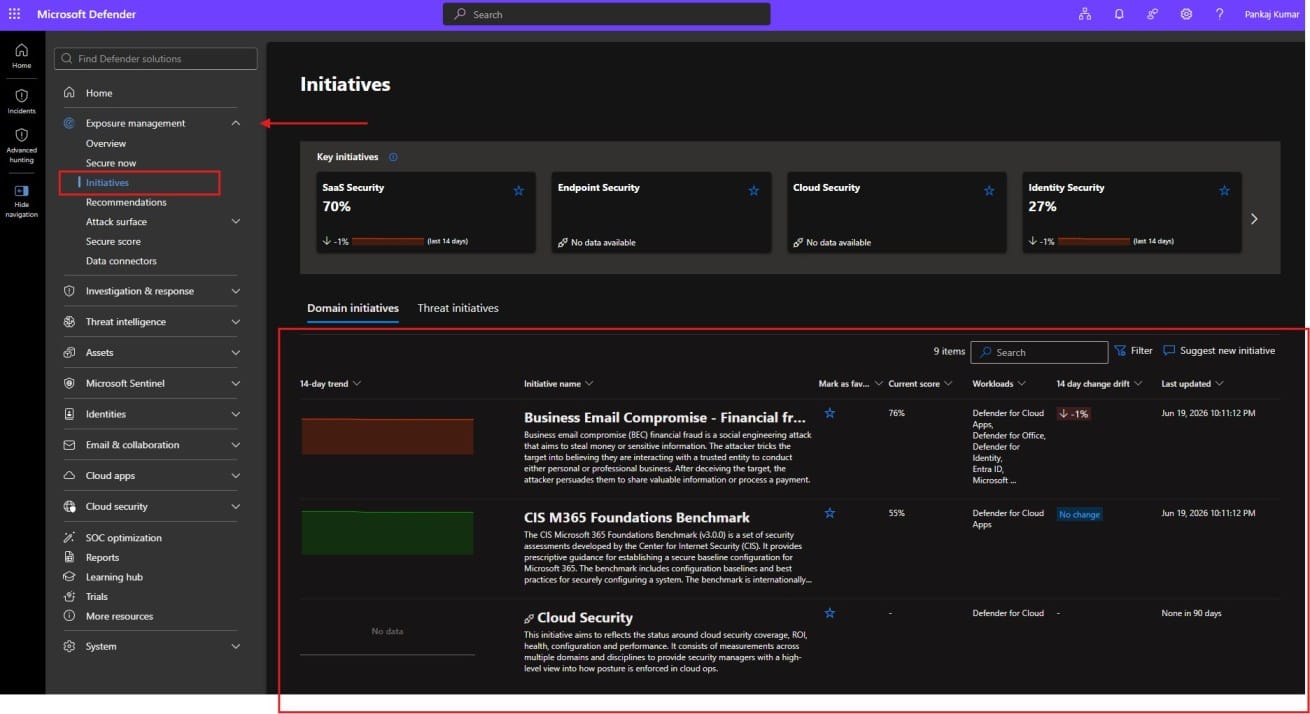 Microsoft Defender Security Initiatives