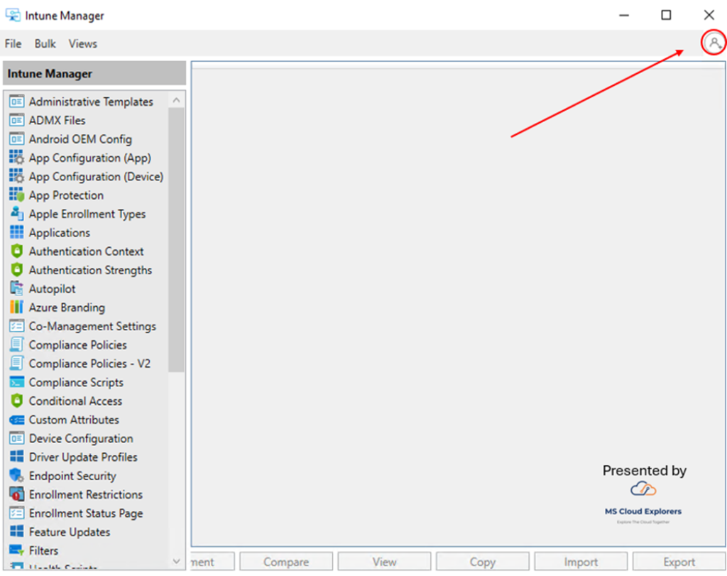 Login on the Intune Deployment Software