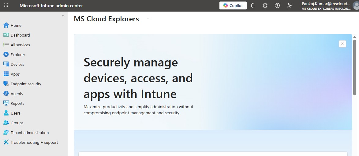 Microsoft Intune Dashboard