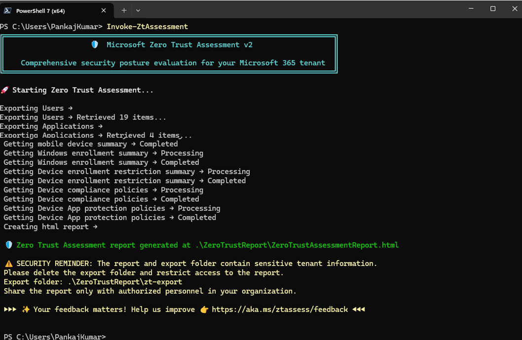 Zero Trust Assessment Report