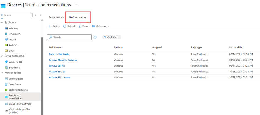 Microsoft Extended Security Updates Script with Intune