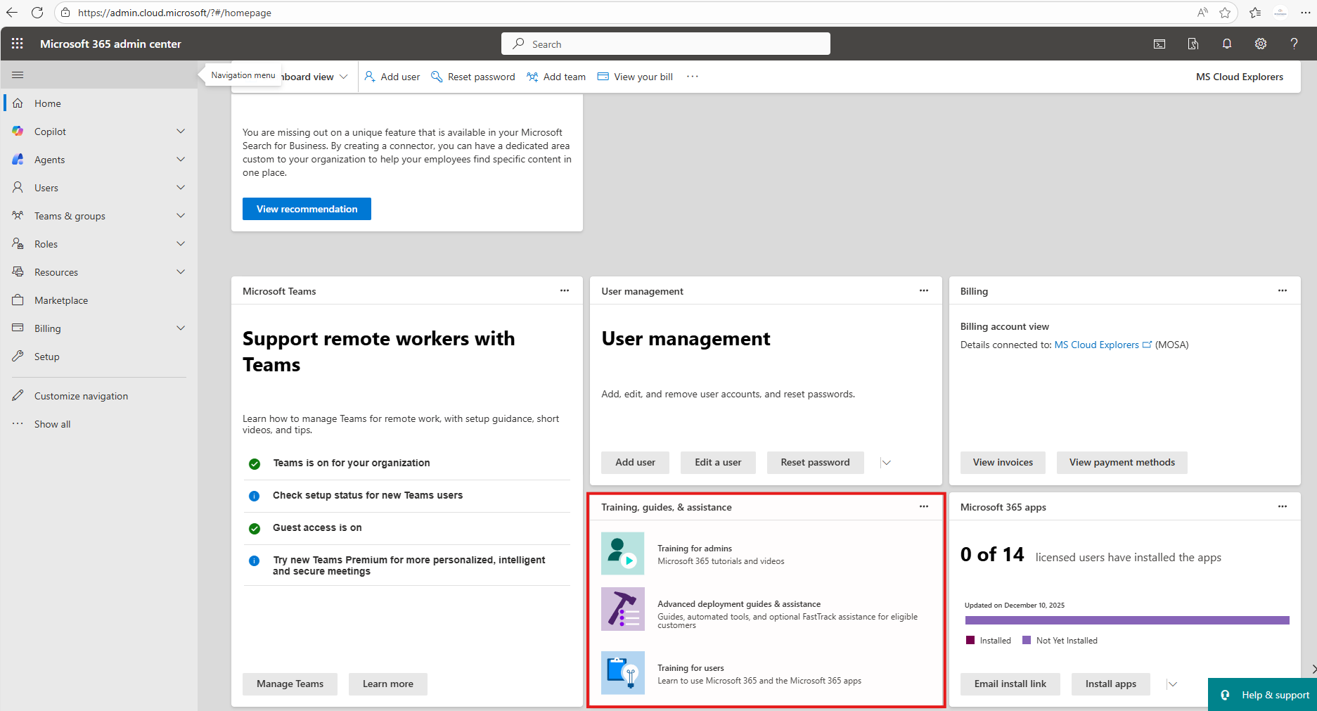 Microsoft 365 Adoption - Admin Training Section