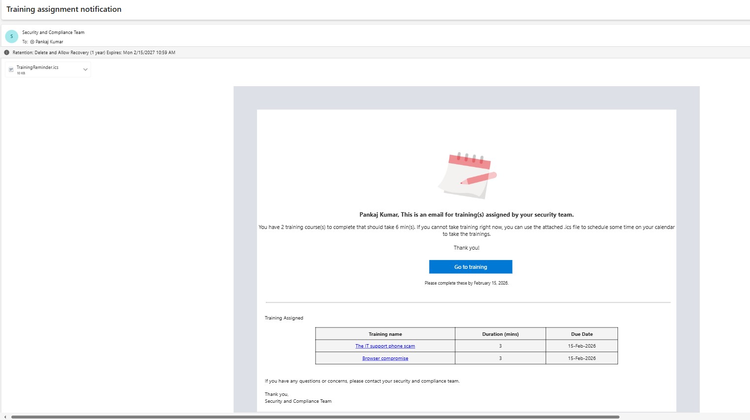 Attack Simulator Training Assignment