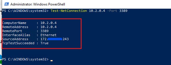 Global Secure Access RDP Access of Server