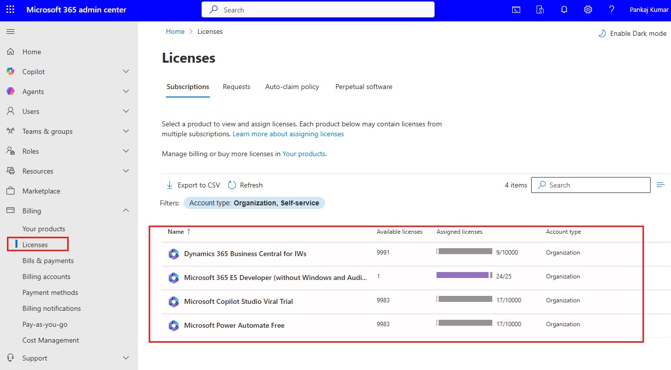 Microsoft 365 License Usage Report