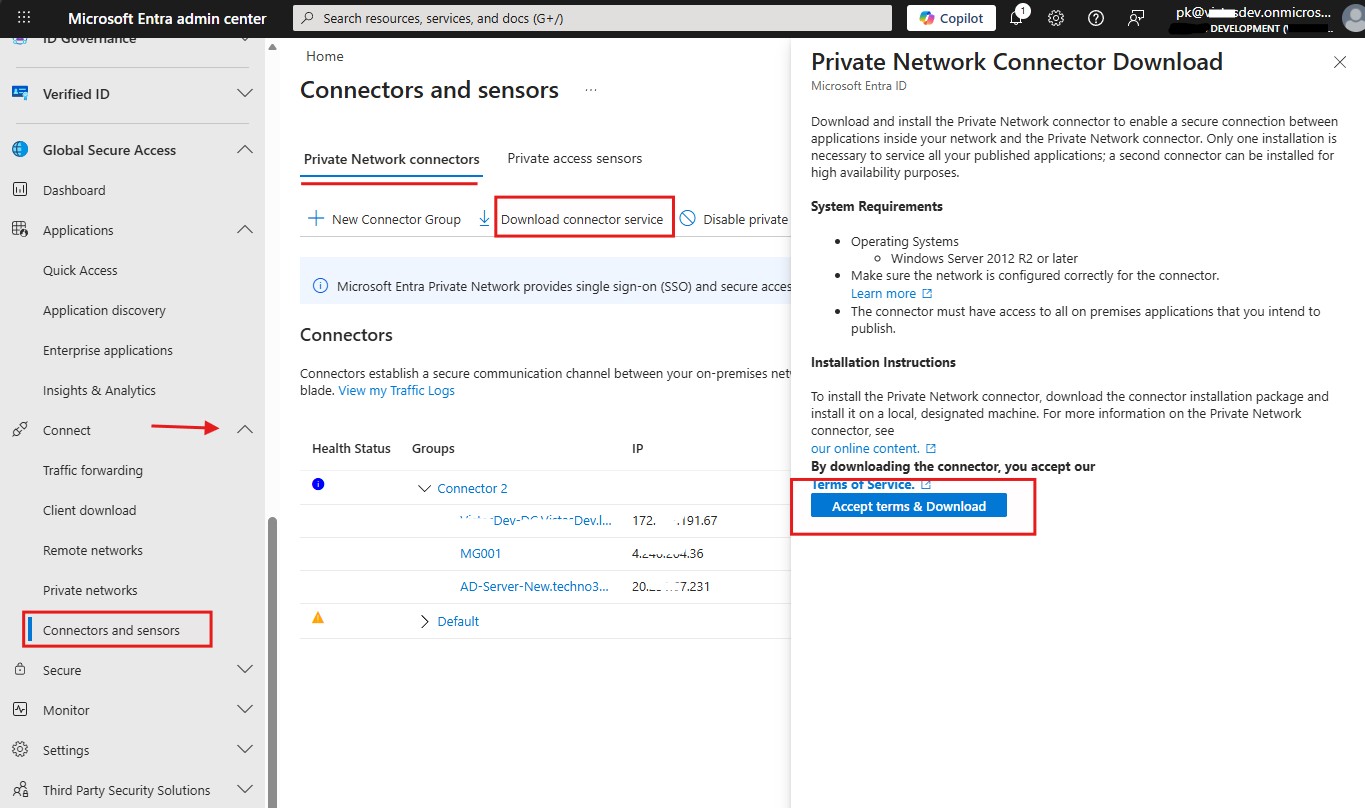Microsoft Entra Private Access Configuration