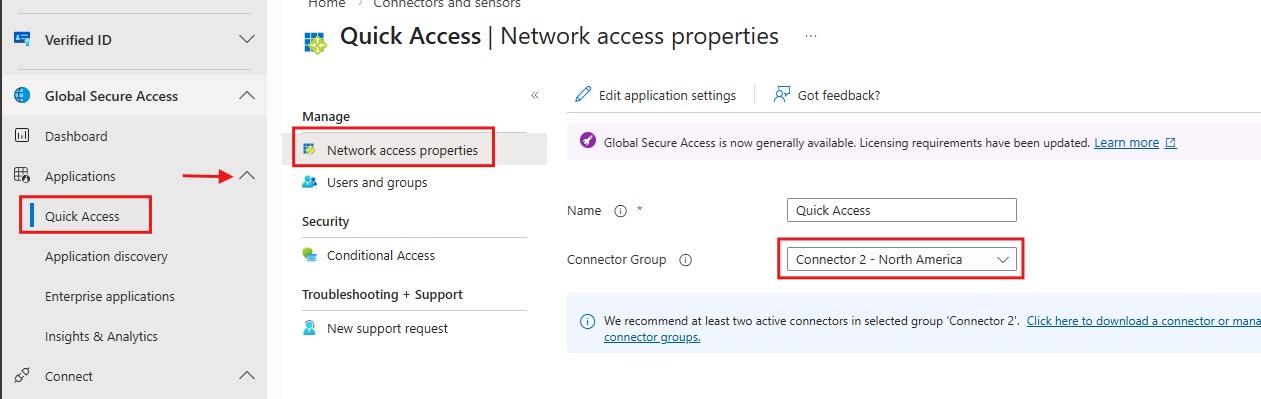 Microsoft Entra Private Entra Quick Access group