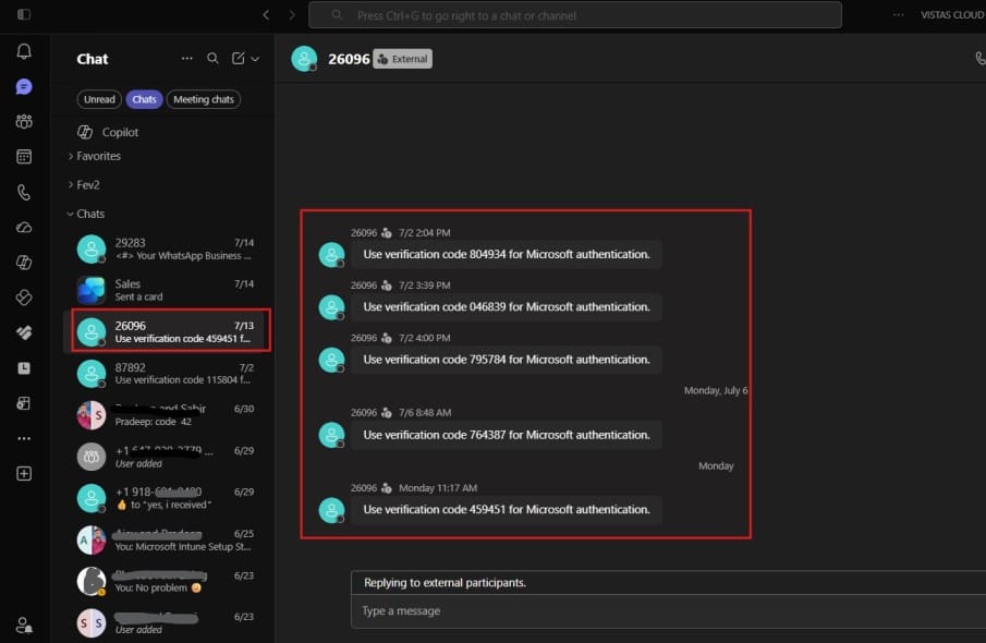 Teams SMS enduser experience
