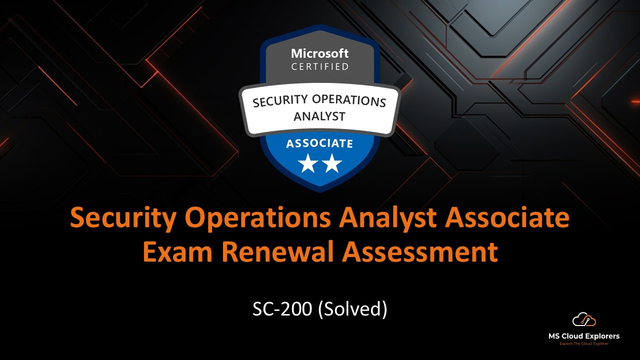 SC-200 Security Operations Analyst Associate