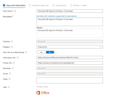 Deploy Microsoft 365 Apps with Intune - Info