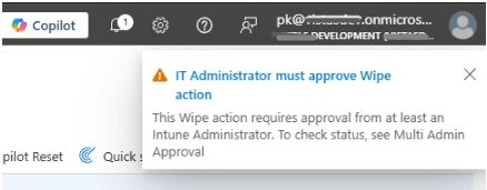 Device Action Pending in Intune for Review