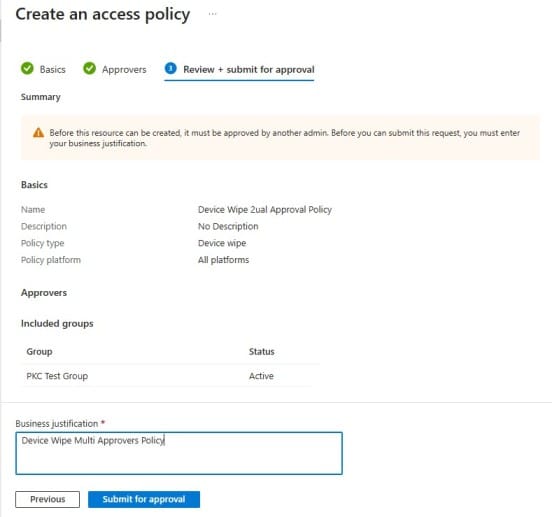 Multi Admin Approval Policy Review