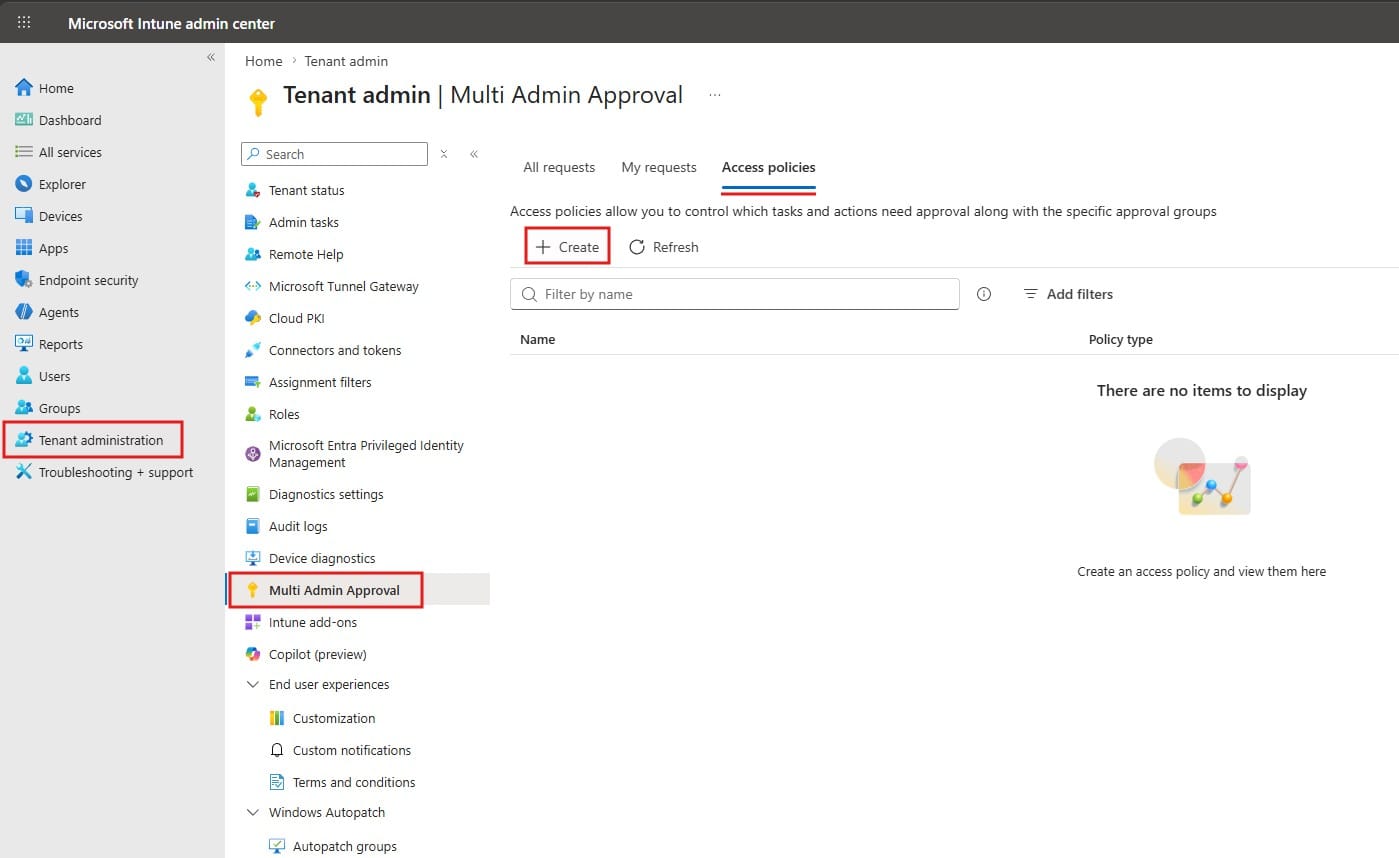 Multi Admin Approval Policy
