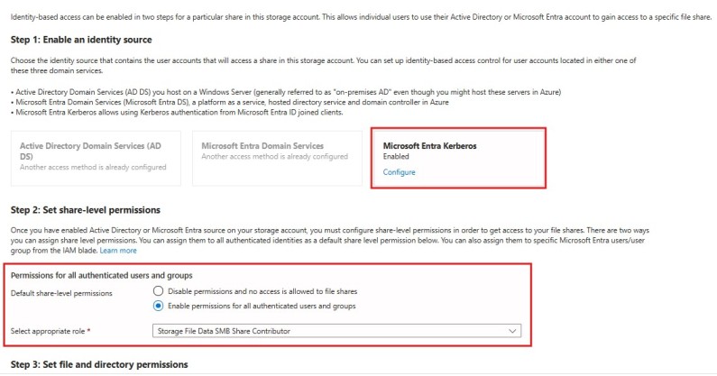 Azure Files Share Configuration