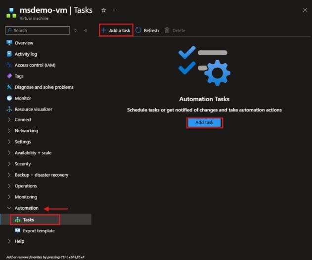 Configure Azure Virtual Machine Auto Shutdown Task