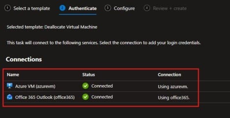 Create an Auto Shutdown Task from VM Automation Tasks 3