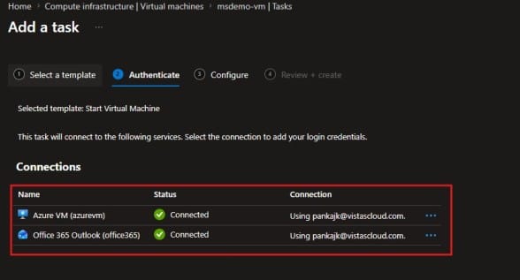 Create an Auto Turn On Task from VM Automation Tasks 2