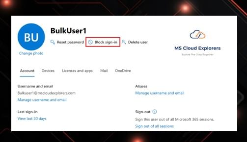 Block Compromised Account