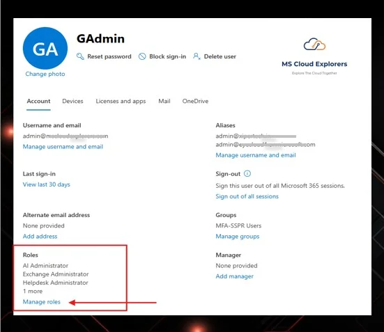Remove Admin Privileges from Compromised account
