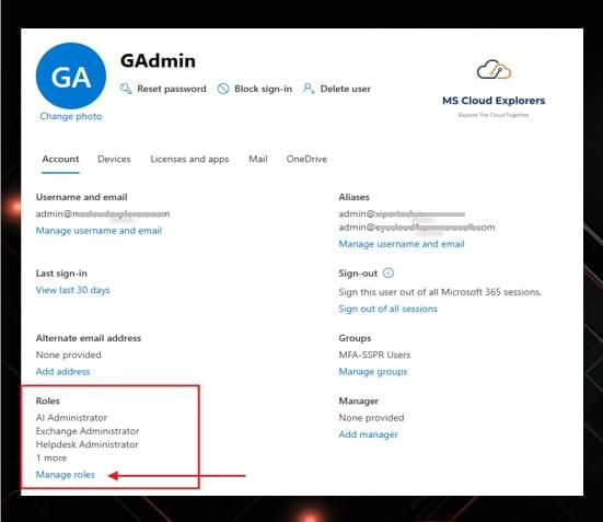 Remove Admin Privileges from Compromised account