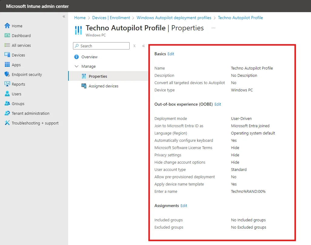 Deploymet-Profile-Configurations
