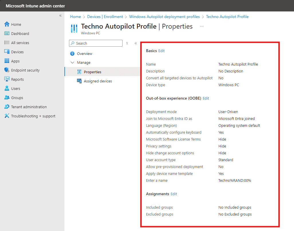Deploymet-Profile-Configurations